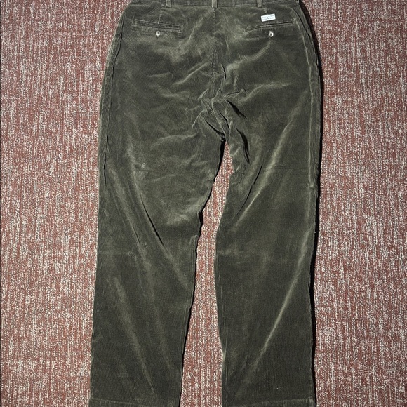 Vintage Ralph Lauren olive green men’s corduroy pants pleated front 36x32 - Picture 15 of 15